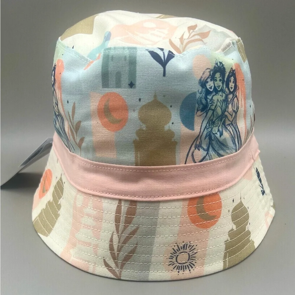 Disney Parks PRINCESSES Bucket Sun Hat In Pastel Colors Adult One Size NEW